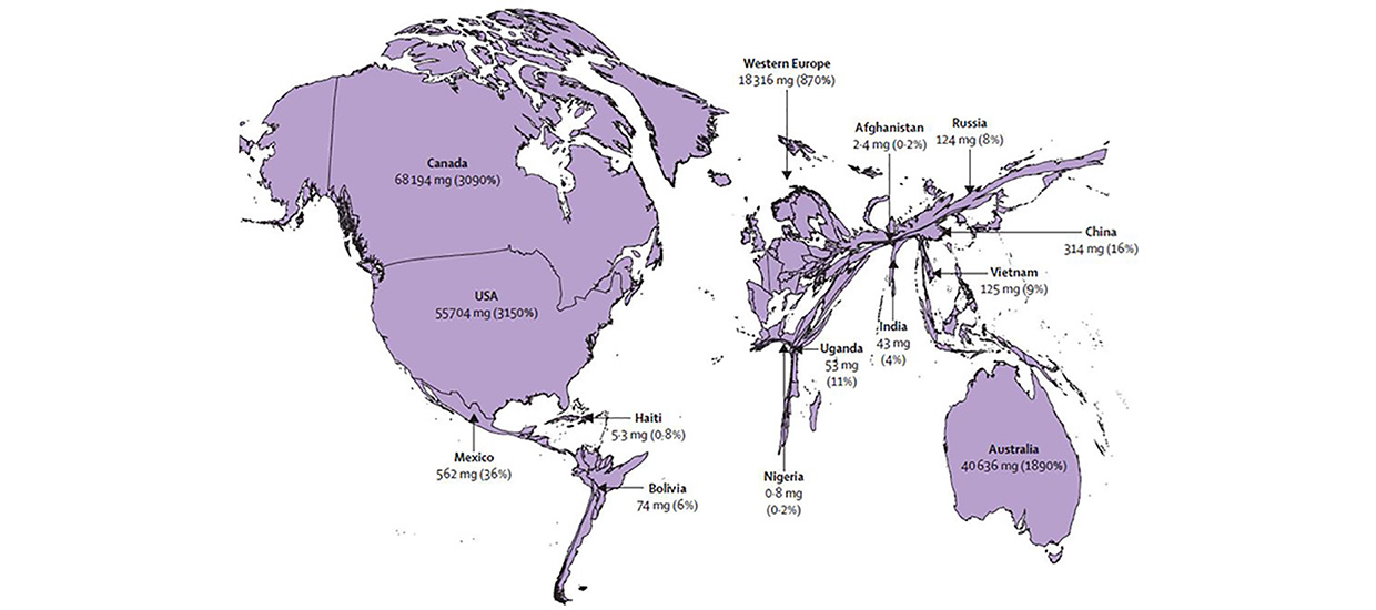 DISTRIBUTED OPIOID-MORPHINE EQUIVALENT